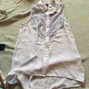 Collared pale purple tank
